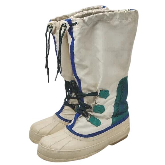 Vintage Sorel Multicolor Lace Up Snow Boots Size 8 - Picture 1 of 9